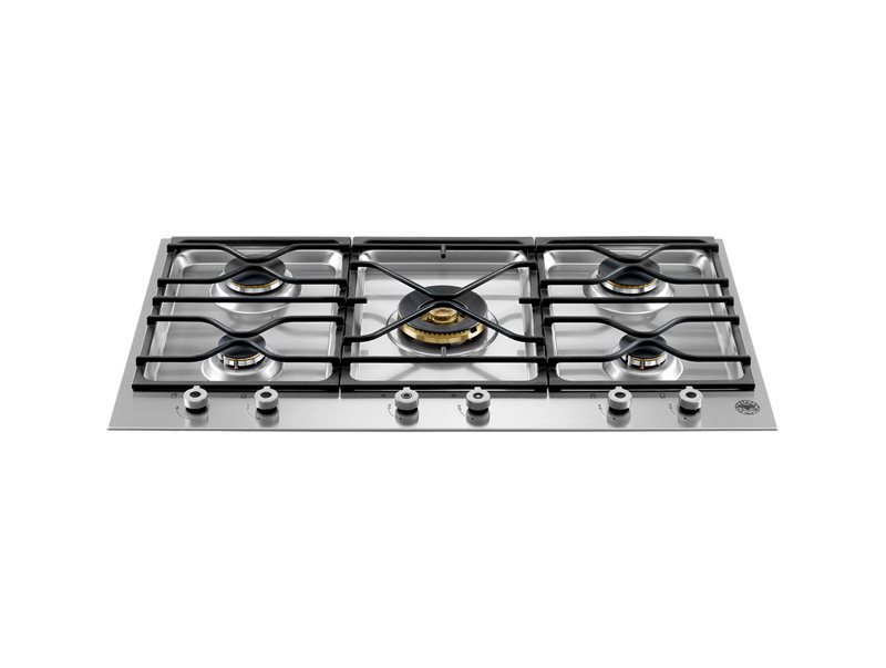 90 3-Segment 5-Burner Gas hob | Bertazzoni - Stainless